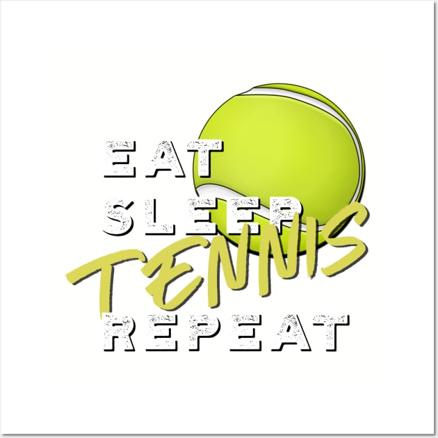 Eat Sleep Tennis Repeat Wall Art by Spearhead Ink